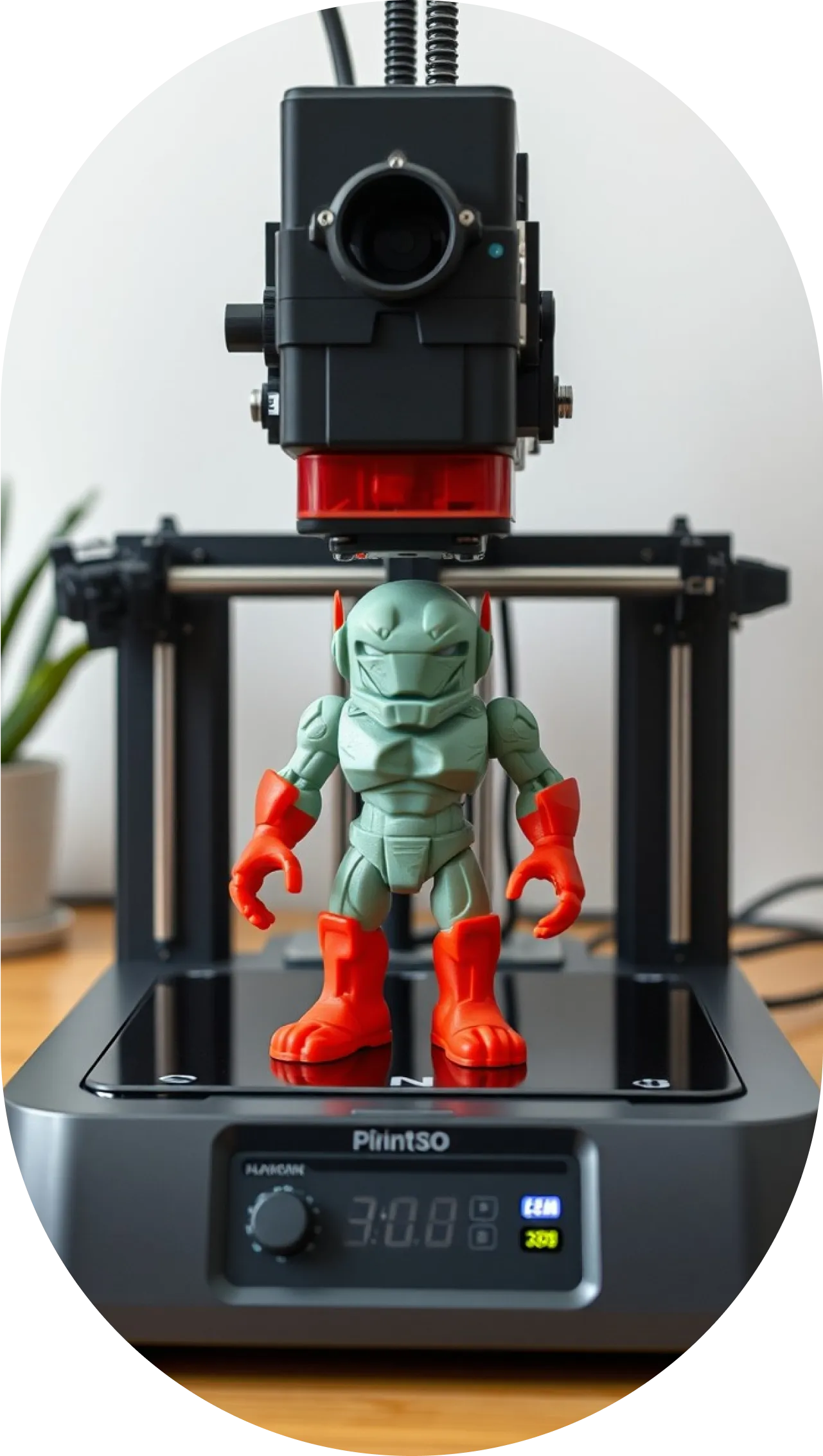 a 3D Printer that printing a robot toy